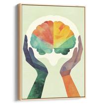 Quadro Psicologia Cromática Mente nas Paletas do Pensamento