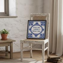 Quadro Puxe a Cadeira a Prosa é Boa 33x33cm Mold Branca Vidro Quadro Puxe a Cadeira a Prosa é Boa 33x33cm Mold Branca Vidro