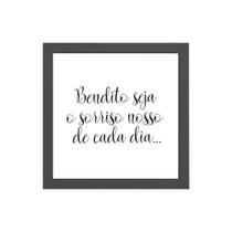 Quadro Quadrado Bendito Seja O Sorriso 20X20Cm
