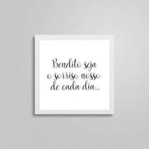 Quadro Quadrado Bendito Seja O Sorriso 20X20Cm