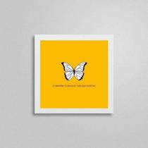 Quadro Quadrado Borboleta Universo 20X20Cm