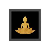Quadro Quadrado Buda Flor De Lotus 20x20cm Quadro Quadrado Buda Flor De Lotus 20x20cm