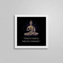 Quadro Quadrado Frase Buda Não Se Compare 20X20Cm Quadro Quadrado Frase Buda Não Se Compare 20X20Cm