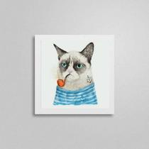 Quadro Quadrado Gatinho Marinheiro 20X20Cm Quadro Quadrado Gatinho Marinheiro 20X20Cm