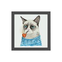 Quadro Quadrado Gatinho Marinheiro 20x20cm