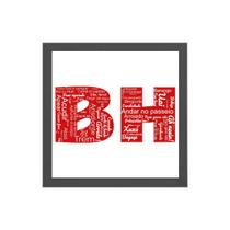 Quadro Quadrado Gírias De BH 33x24cm - com vidro Quadro Quadrado Gírias De BH 33x24cm - com vidro