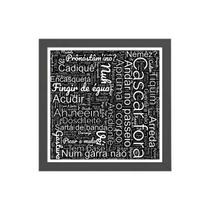 Quadro Quadrado Gírias De Mineiro 45x34cm - com vidro