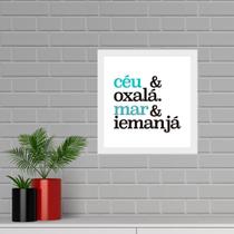 Quadro Quadrado Oxalá E Iemanjá - 33X33Cm - Com Vidro