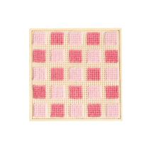 Quadro Quadrados Rosas em Tapeçaria Quadro Quadrados Rosas em Tapeçaria