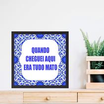 Quadro Quando Cheguei Era Tudo Mato - 33x33cm