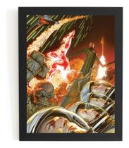 Quadro Quarteto Fantastico Marvel Hq Arte De Alex Ross