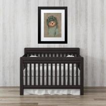 Quadro Quarto Bebê Retrô Urso Verde- 60x48cm