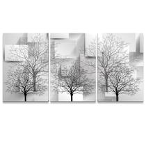 Quadro Quarto Casal Decorativo Arvore Fundo Branco
