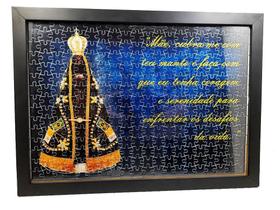 Quadro Quebra-Cabeça Nss Sra Aparecida 300 Peças + Terço