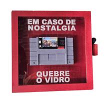Quadro Quebre o Vidro Decorativo Nostalgia Cartucho Super Nintendo Donkey Kong 3 Geek Colecionador Quadro Quebre o Vidro Decorativo Nostalgia Cartucho Super Nintendo Donkey Kong 3 Geek Colecionador
