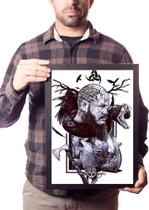 Quadro Ragnar Lodbrok Arte Vikings Valhalla