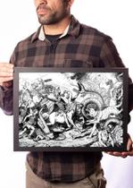 Quadro Ragnarok O Confronto Final Mitologia Nórdica Arte Quadro Ragnarok O Confronto Final Mitologia Nórdica Arte