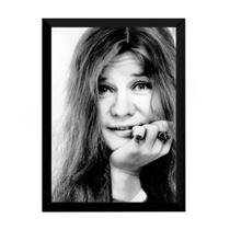 Quadro Rainha Do Rock Janis Joplin Foto Poster Moldurado