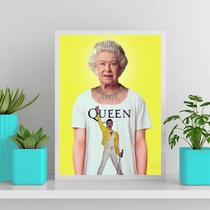 Quadro Rainha Elizabeth Queen 33x24cm - com vidro Quadro Rainha Elizabeth Queen 33x24cm - com vidro