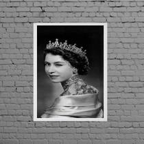 Quadro Rainha Elizabeth Tatuada 45x34cm Quadro Rainha Elizabeth Tatuada 45x34cm