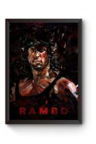 Quadro Rambo Poster Moldurado