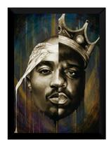 Quadro Rap Hip Hop Arte Notorious Big & Tupac 2pac 42x29cm