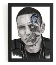 Quadro Rap Hip Hop Eminem Arte Zumbi Moldura 42x29cm Quadro Rap Hip Hop Eminem Arte Zumbi Moldura 42x29cm