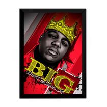 Quadro Rap Hip Hop The Notorious B.i.g. Big Arte Moldurada Quadro Rap Hip Hop The Notorious B.i.g. Big Arte Moldurada