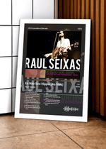Quadro Raul Seixas EuNãoS D C/ Vidro e Moldura Branca Tam:A4 Quadro Raul Seixas EuNãoS D C/ Vidro e Moldura Branca Tam:A4