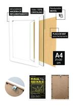 Quadro Raul Seixas Únicoe D C/ Vidro e Moldura Branca Tam:A4 Quadro Raul Seixas Únicoe D C/ Vidro e Moldura Branca Tam:A4