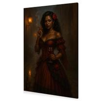 Quadro Realista Umbanda Pomba Gira Maria Padilha Canva 60x40
