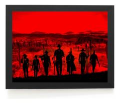 Quadro Red Dead Redemption 2 Arte Simples Poster Moldurado