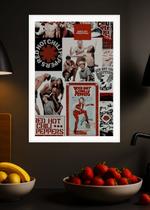 Quadro Red Hot Chili com Vidro e Moldura Branca Tam:A4 Quadro Red Hot Chili com Vidro e Moldura Branca Tam:A4