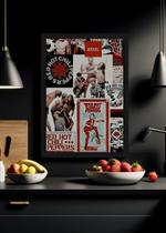Quadro Red Hot Chili com Vidro e Moldura Preta Tam:A4