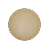 Quadro Redondo com Moldura e Fundo Removível 33x33 Mdf Madeira