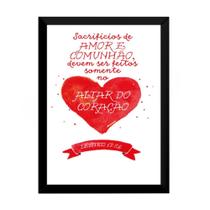 Quadro Reflexão Biblica Levitico 17-5,6 Moldurado 42x29cm