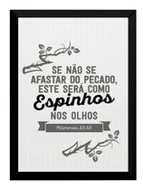 Quadro Reflexão Biblica Numeros 33-55 Moldurado 42x29cm Quadro Reflexão Biblica Numeros 33-55 Moldurado 42x29cm