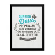 Quadro Reflexão Biblica Numeros 34 Moldurado 42x29cm