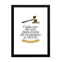 Quadro Reflexão Diaria Frase Biblica Romanos 14-12 42x29cm