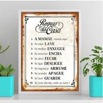 Quadro Regras Da Casa 33x24cm - com vidro Quadro Regras Da Casa 33x24cm - com vidro