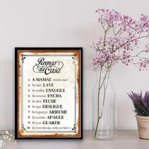 Quadro Regras Da Casa 33X24Cm Preta Quadro Regras Da Casa 33X24Cm Preta