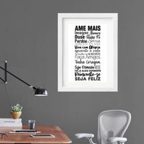 Quadro Regras Para Ser Feliz - 60X48Cm Quadro Regras Para Ser Feliz - 60X48Cm