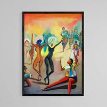 Quadro Releitura Caribé Tema Carnaval