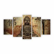 Quadro Religião Budismo Buda Estátua Meditação em MDF Quadro Religião Budismo Buda Estátua Meditação em MDF