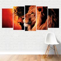 Quadro Religião: Coroa De Espinhos Jesus Leão De Judá Canvas Quadro Religião: Coroa De Espinhos Jesus Leão De Judá Canvas