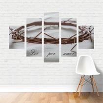 Quadro Religião Coroa Espinhos Jesus Cristo Foi por Amor Canvas Quadro Religião Coroa Espinhos Jesus Cristo Foi por Amor Canvas