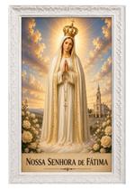 Quadro Religioso Católico Decorativo Nossa Senhora De Fátima Coleção Fé Viva