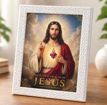 Quadro Religioso Católico Decorativo Sagrado Coração de Jesus Quadro Religioso Católico Decorativo Sagrado Coração de Jesus