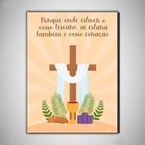 Quadro Religioso Coração Maria MDF 30x20cm Alta Qualidade