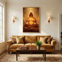 Quadro Religioso Jesus com Coração Sagrado Sem Vidro 60x90 Quadro Religioso Jesus com Coração Sagrado Sem Vidro 60x90